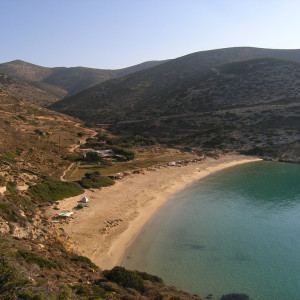 Livadhi beach & Vardia hill, Donousa island