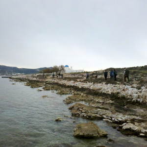 Approaching Aghios Fokas chapel, Paros, Greece