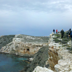 Archilochos cave and the NW coast, Paros, Greece